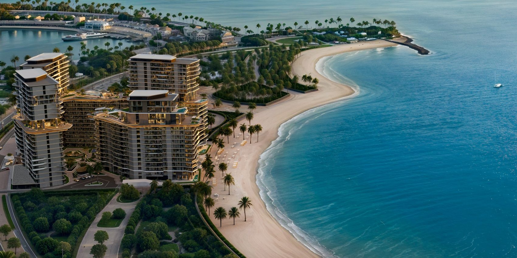 Vue aérienne de Costa Mare et de sa plage